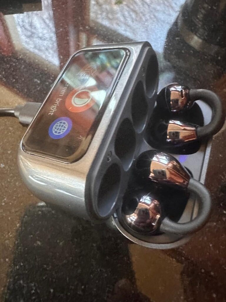 Pretty decent earbuds. I barely had my volume on and could hear my music clearly and fine. The design is different. The clip doesn't hurt my ears a bit. They lasted roughly 3-4 hours. No issues connecting them or using them. Mr Aliyu FCT ⭐⭐⭐⭐⭐
